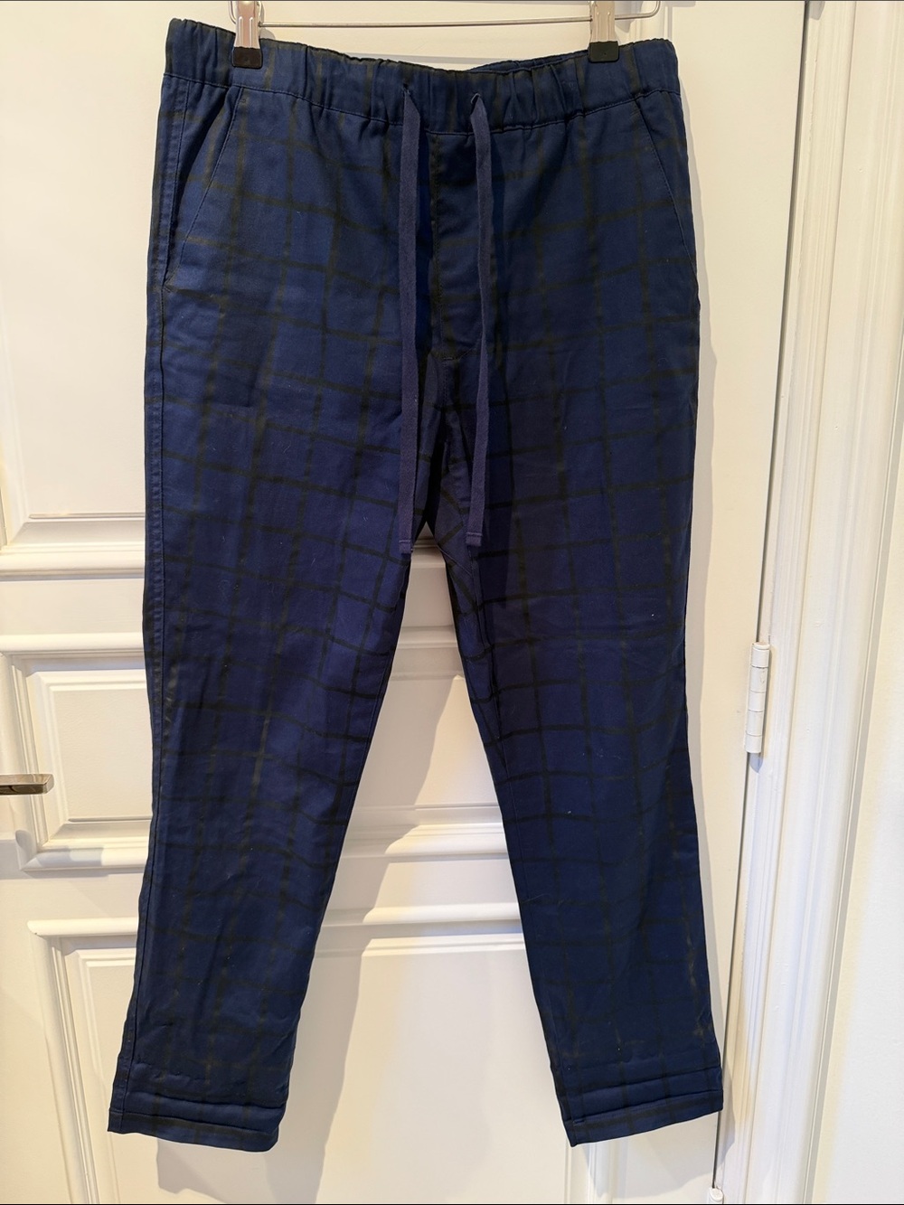 Wildfang Navy Blue Windowpane Joggers